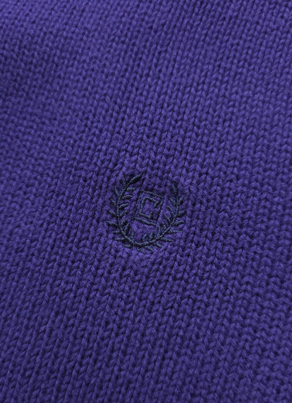 Chaps Men's Crewneck Sweater in Deep Purple with Crest